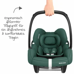 Babyschale CabrioFix i-Size ab Geburt-12 Monate (40-75 cm) i-Size Base, Einschlagdecke & Schnullerbox - Essential Green - Kollektion 2025