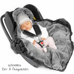 Babyschale CabrioFix i-Size ab Geburt-12 Monate (40-75 cm) inkl. Einschlagdecke & Schnullerbox - Essential Graphite - Kollektion 2025