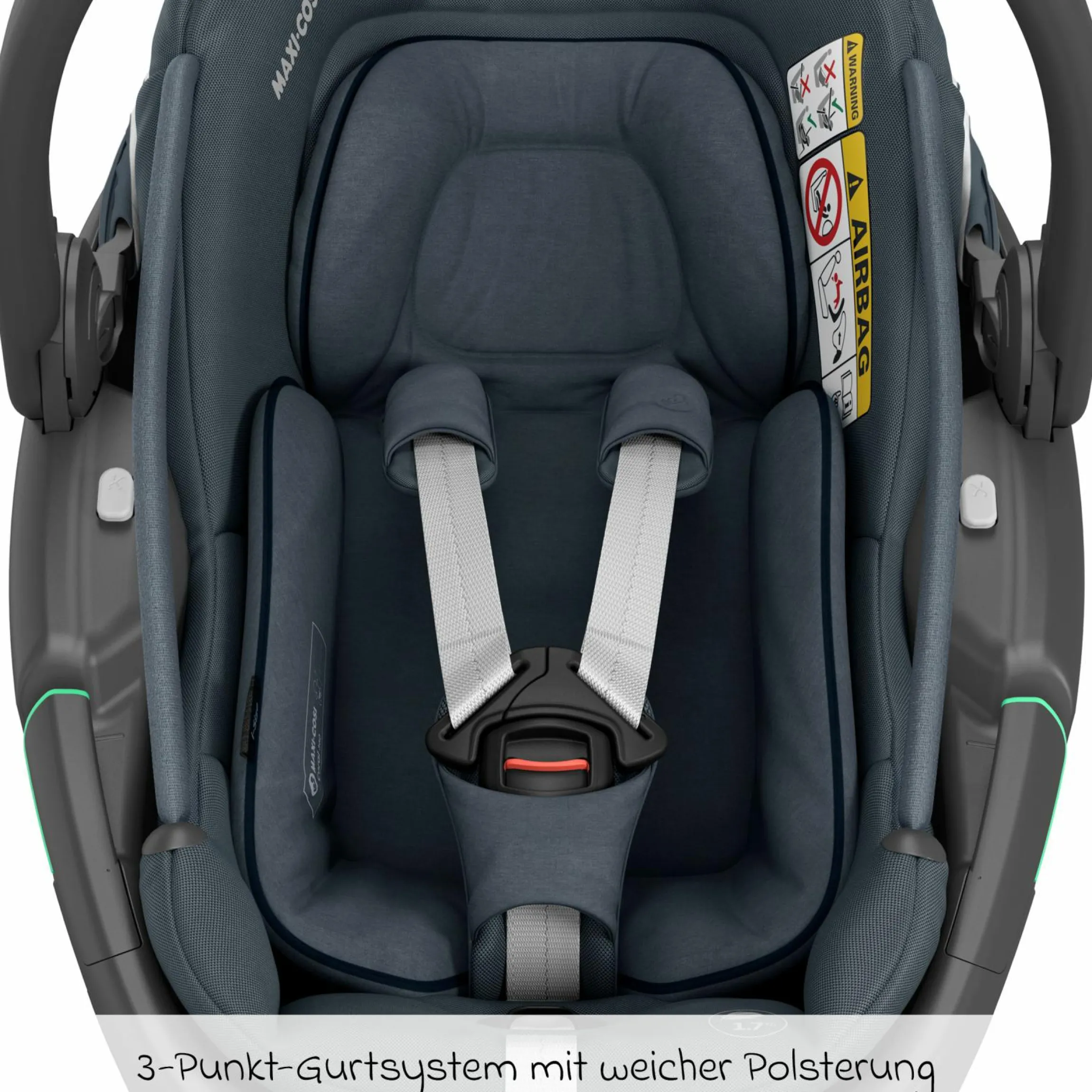 Babyschale Coral 360 i-Size ab Geburt bis 12 kg (40 cm - 75 cm) mit Soft Carrier & Sonnenverdeck - Essential Graphite