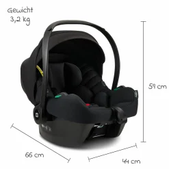Babyschale Cosmo R129 i-Size by Avionaut ab Geburt - 13 kg (40 cm -75 cm) - Black - Kollektion 2024