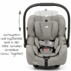 Babyschale i-Gemm 3 i-Size ab Geburt-13 kg (40 cm-85 cm) inkl. Sitzverkleinerer - Pebble