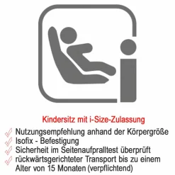 Babyschale i-Gemm 3 i-Size ab Geburt-13 kg (40 cm-85 cm) inkl. Sitzverkleinerer - Shale