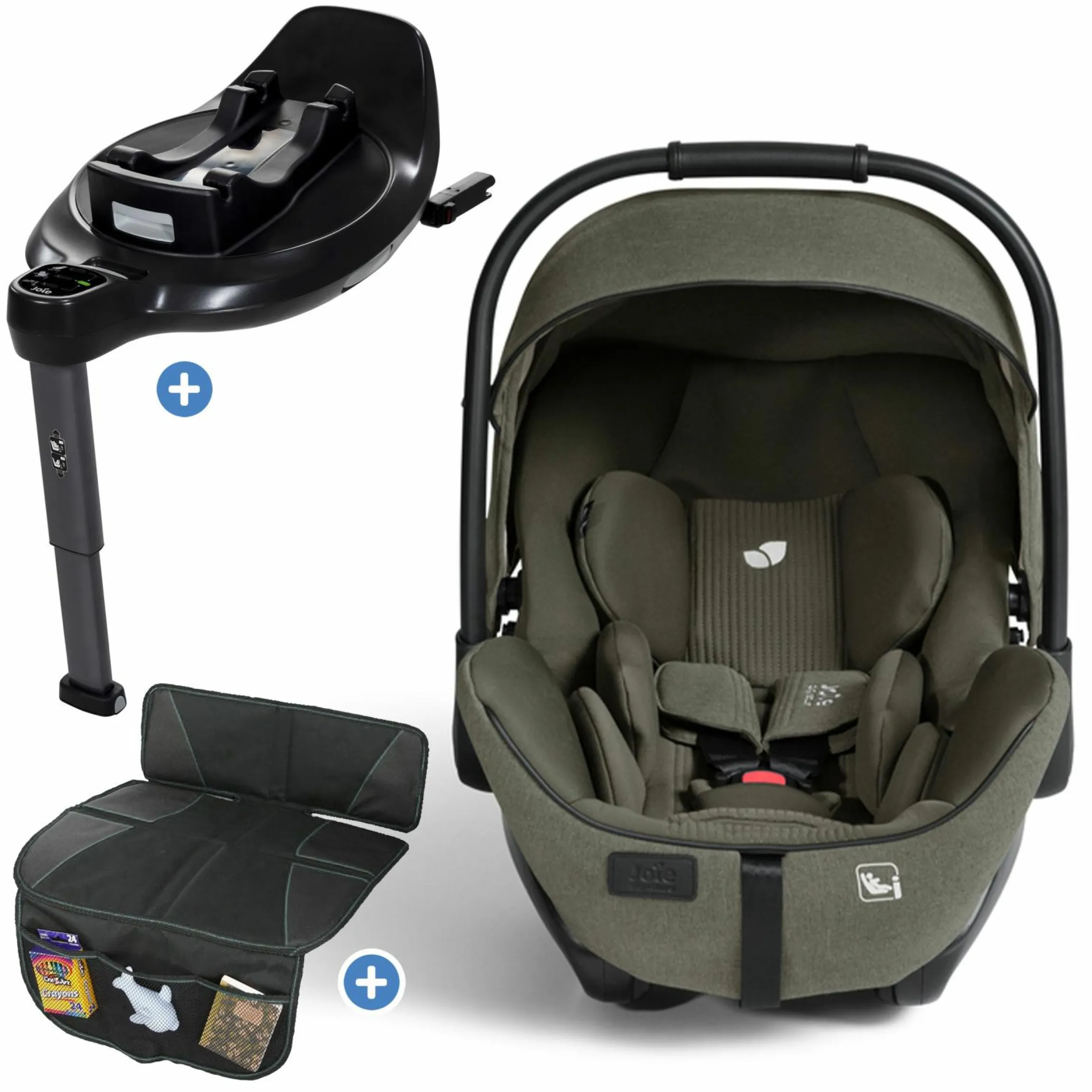 Babyschale I-Level Pro i-Size mit Isofix-Basisstation ab Geburt - 13 kg (40 cm -87 cm) mit Liegefunktuion, Sitzverkleinerer, Sonnenverdeck & Polsterschutz - Signature - Evergreen