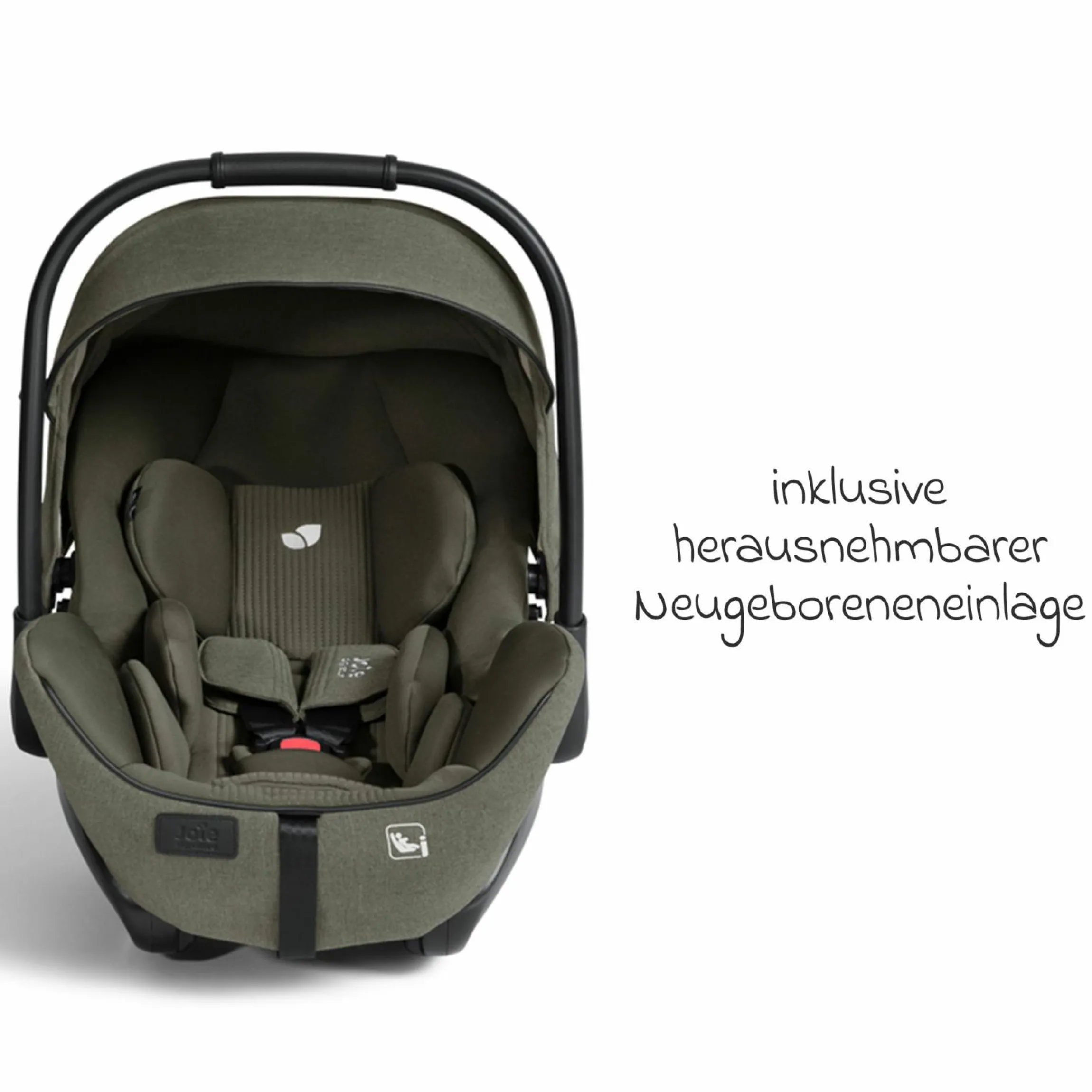 Babyschale I-Level Pro i-Size mit Isofix-Basisstation ab Geburt - 13 kg (40 cm -87 cm) mit Liegefunktuion, Sitzverkleinerer, Sonnenverdeck & Polsterschutz - Signature - Evergreen
