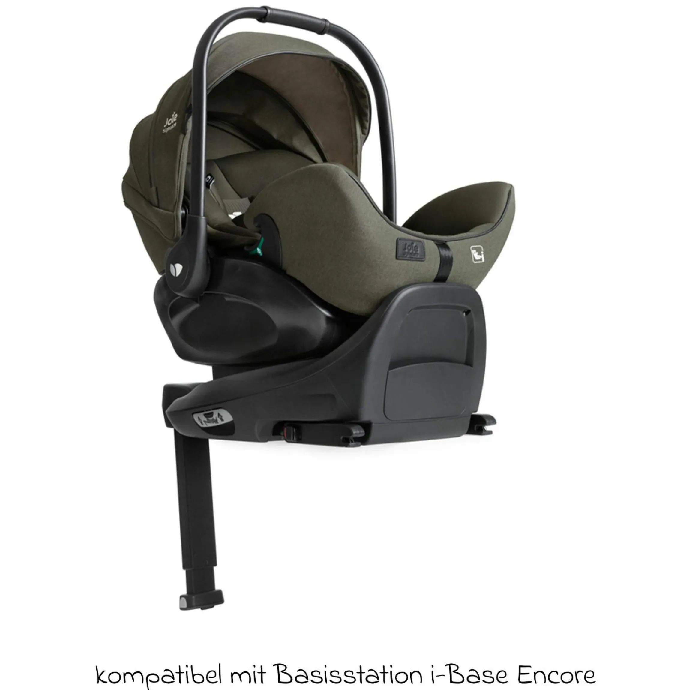 Babyschale I-Level Pro i-Size mit Isofix-Basisstation ab Geburt - 13 kg (40 cm -87 cm) mit Liegefunktuion, Sitzverkleinerer, Sonnenverdeck & Polsterschutz - Signature - Evergreen