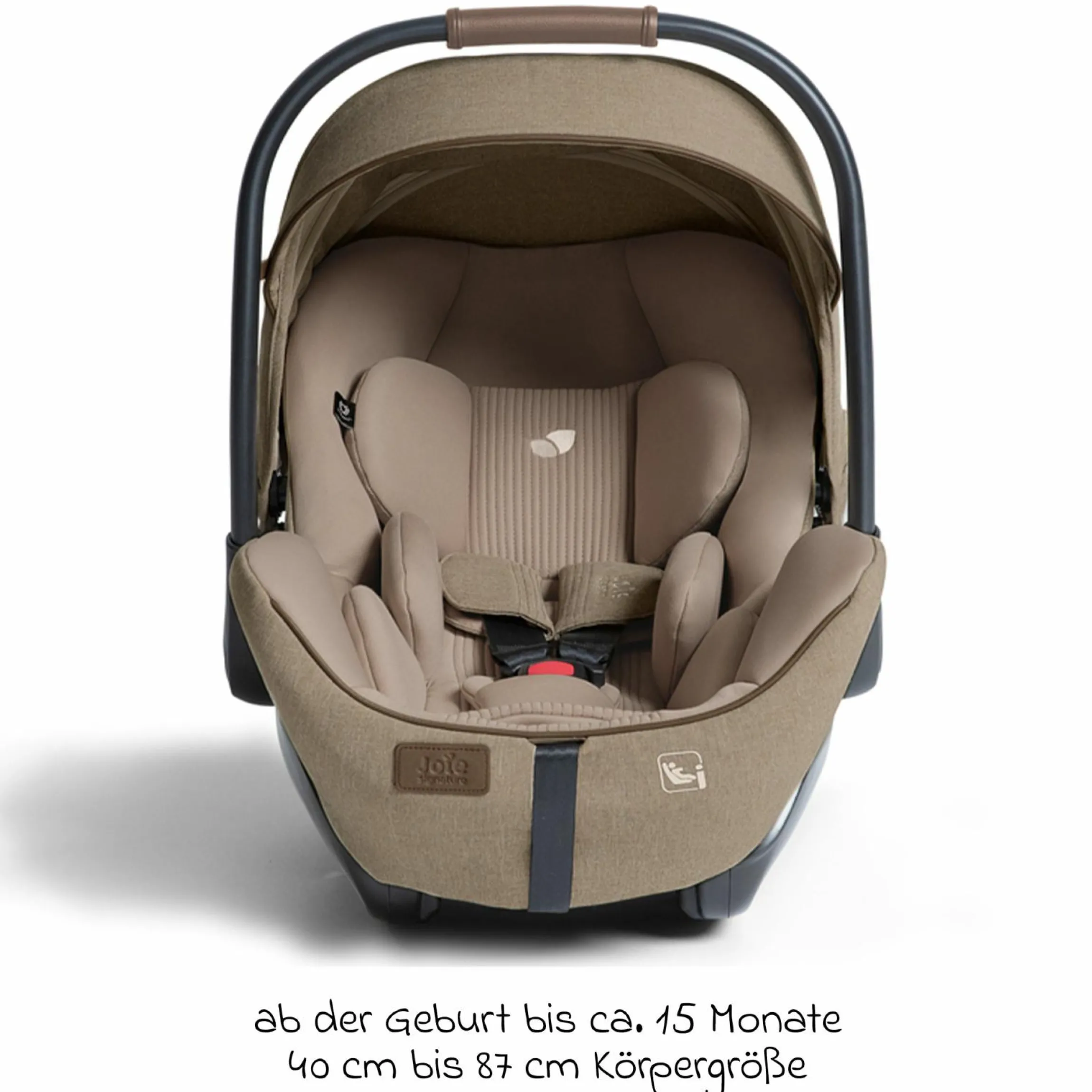 Babyschale I-Level Pro i-Size ab Geburt - 13 kg (40 cm -87 cm) mit Liegefunktuion, Sitzverkleinerer & Sonnenverdeck - Signature - Sandstone