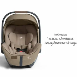 Babyschale I-Level Pro i-Size ab Geburt - 13 kg (40 cm -87 cm) mit Liegefunktuion, Sitzverkleinerer & Sonnenverdeck - Signature - Sandstone