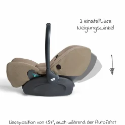 Babyschale I-Level Pro i-Size ab Geburt - 13 kg (40 cm -87 cm) mit Liegefunktuion, Sitzverkleinerer & Sonnenverdeck - Signature - Sandstone