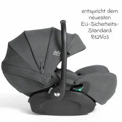 Babyschale I-Level Pro i-Size ab Geburt - 13 kg (40 cm -87 cm) mit Liegefunktuion, Sitzverkleinerer & Sonnenverdeck - Signature - Ebony