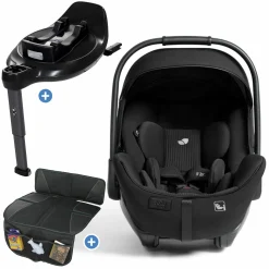 Babyschale I-Level Pro i-Size mit Isofix-Basisstation ab Geburt - 13 kg (40 cm -87 cm) mit Liegefunktuion, Sitzverkleinerer, Sonnenverdeck & Polsterschutz - Signature - Eclipse
