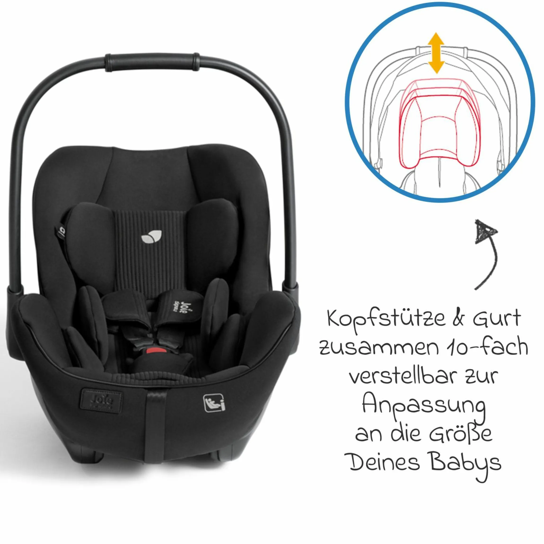 Babyschale I-Level Pro i-Size mit Isofix-Basisstation ab Geburt - 13 kg (40 cm -87 cm) mit Liegefunktuion, Sitzverkleinerer, Sonnenverdeck & Polsterschutz - Signature - Eclipse