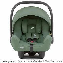 Babyschale i-Snug 2 i-Size ab Geburt-13 kg (40 cm-75 cm) inkl. Sitzverkleinerer nur 3,35 kg + Einschlagdecke Pusteblume - Laurel - Kollektion 2025