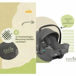 Babyschale i-Snug 2 i-Size ab Geburt-13 kg (40 cm-75 cm) inkl. Sitzverkleinerer nur 3,35 kg - Cycle Collection - Shell Gray