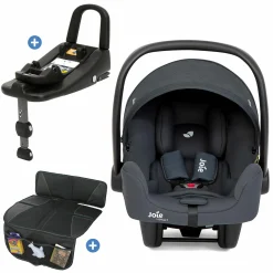 Babyschale i-Snug 2 i-Size mit Isofix-Basis ab Geburt-13 kg (40 cm-75 cm) inkl. Sitzverkleinerer nur 3,35 kg inkl. Polsterschutz - Moonlight