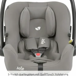 Babyschale i-Snug 2 i-Size mit Isofix-Basis ab Geburt-13 kg (40 cm-75 cm) inkl. Sitzverkleinerer nur 3,35 kg inkl. Polsterschutz - Pebble