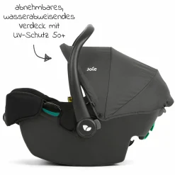 Babyschale i-Snug 2 i-Size mit Isofix-Basis ab Geburt-13 kg (40 cm-75 cm) inkl. Sitzverkleinerer nur 3,35 kg inkl. Polsterschutz - Shale