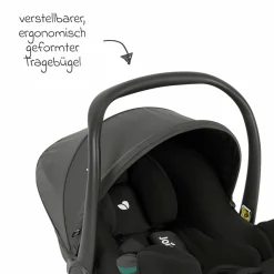 Babyschale i-Snug 2 i-Size mit Isofix-Basis ab Geburt-13 kg (40 cm-75 cm) inkl. Sitzverkleinerer nur 3,35 kg inkl. Polsterschutz - Shale