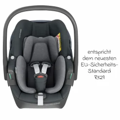 Babyschale Pebble 360 i-Size drehbar ab Geburt - 15 Monate (40 cm - 83 cm) ClimaFlow, Easy-in Gurtsystem & G-Cell Seitenaufpralltechnologie - Essential Graphite - Kollektion 2025