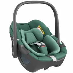 Babyschale Pebble 360 i-Size drehbar ab Geburt - 15 Monate (40 cm - 83 cm) ClimaFlow, Easy-in Gurtsystem & G-Cell Seitenaufpralltechnologie - Essential Green - Kollektion 2025
