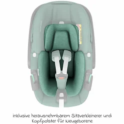 Babyschale Pebble 360 i-Size drehbar ab Geburt - 15 Monate (40 cm - 83 cm) ClimaFlow, Easy-in Gurtsystem & G-Cell Seitenaufpralltechnologie - Essential Green - Kollektion 2025