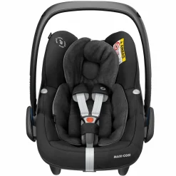 Babyschale Pebble Pro i-Size ab Geburt - 12 Monate (45-75 cm) & Sitzverkleinerer, Sonnenverdeck - Essential Black - Kollektion 2025