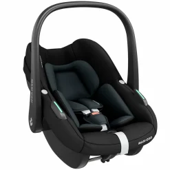 Babyschale Pebble S i-Size ab Geburt - 15 Monate (40 cm - 83 cm) nur 3,4 kg leicht mit G-Cell Seitenaufpralltechnologie - Tonal Black - Kollektion 2025