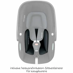 Babyschale Pebble S i-Size ab Geburt - 15 Monate (40 cm - 83 cm) nur 3,4 kg leicht mit G-Cell Seitenaufpralltechnologie - Tonal Black - Kollektion 2025