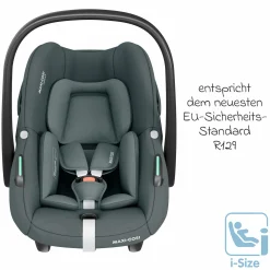 Babyschale Pebble S i-Size ab Geburt - 15 Monate (40 cm - 83 cm) nur 3,4 kg leicht mit G-Cell Seitenaufpralltechnologie - Tonal Graphite - Kollektion 2025