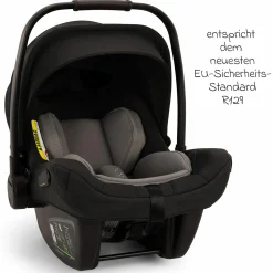 Babyschale PIPA next i-Size ab Geburt bis 13 kg (40 cm - 83 cm) inkl. Sitzverkleinerer, Sonnenverdeck mit Dream Drape nur 2,8 kg - Caviar - Kollektion 2025