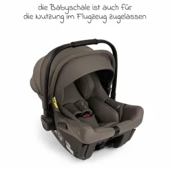 Babyschale PIPA next i-Size ab Geburt bis 13 kg (40 cm - 83 cm) inkl. Sitzverkleinerer, Sonnenverdeck mit Dream Drape nur 2,8 kg - Thunder - Kollektion 2025