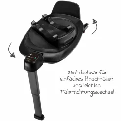 Babyschale PIPA next i-Size inkl. Base next ab Geburt bis 13 kg (40 cm - 83 cm) inkl. Sitzverkleinerer, Sonnenverdeck mit Dream Drape, Polsterschutz nur 2,8 kg - Pine
