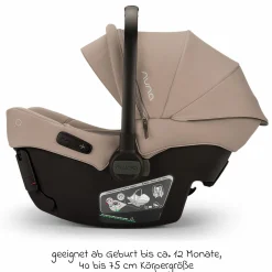 Babyschale PIPA urbn R 129 ab Geburt bis 13 kg (40 cm - 75 cm) mit Isofix inkl. Sitzverkleinerer & Sonnenverdeck nur 3,3 kg - Cedar - Kollektion 2025