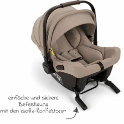 Babyschale PIPA urbn R 129 ab Geburt bis 13 kg (40 cm - 75 cm) mit Isofix inkl. Sitzverkleinerer & Sonnenverdeck nur 3,3 kg - Cedar - Kollektion 2025