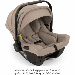 Babyschale PIPA urbn R 129 ab Geburt bis 13 kg (40 cm - 75 cm) mit Isofix inkl. Sitzverkleinerer & Sonnenverdeck nur 3,3 kg - Cedar - Kollektion 2025