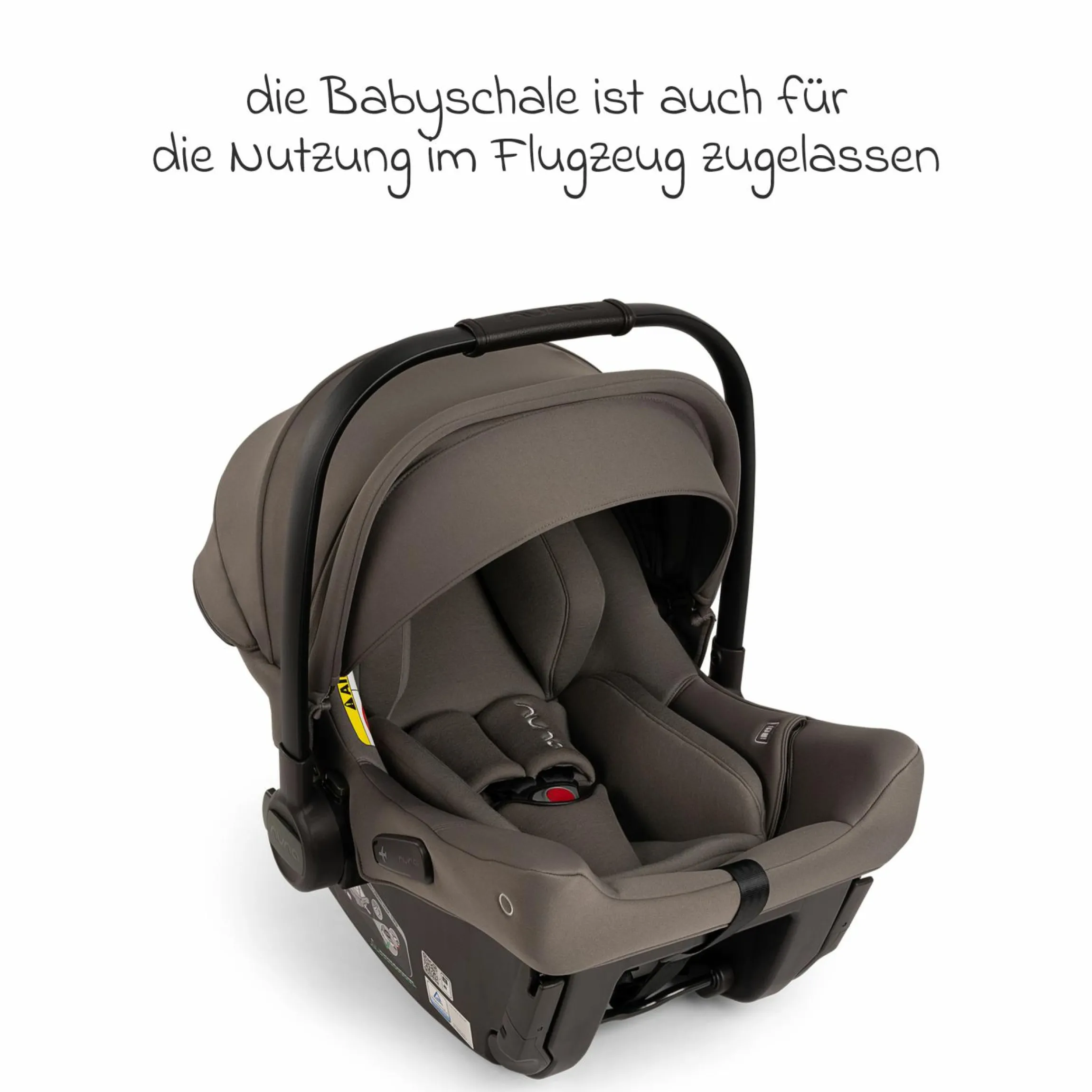 Babyschale PIPA urbn R 129 ab Geburt bis 13 kg (40 cm - 75 cm) mit Isofix inkl. Sitzverkleinerer & Sonnenverdeck nur 3,3 kg - Thunder - Kollektion 2025
