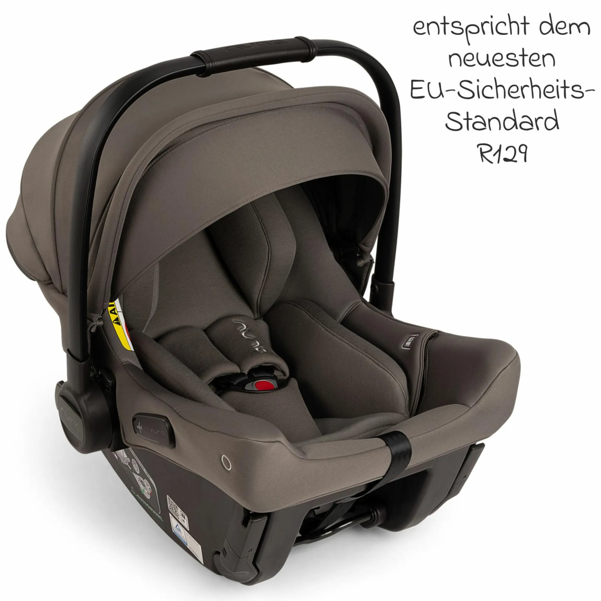 Babyschale PIPA urbn R 129 ab Geburt bis 13 kg (40 cm - 75 cm) mit Isofix inkl. Sitzverkleinerer & Sonnenverdeck nur 3,3 kg - Thunder - Kollektion 2025