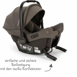 Babyschale PIPA urbn R 129 ab Geburt bis 13 kg (40 cm - 75 cm) mit Isofix inkl. Sitzverkleinerer & Sonnenverdeck nur 3,3 kg - Thunder - Kollektion 2025