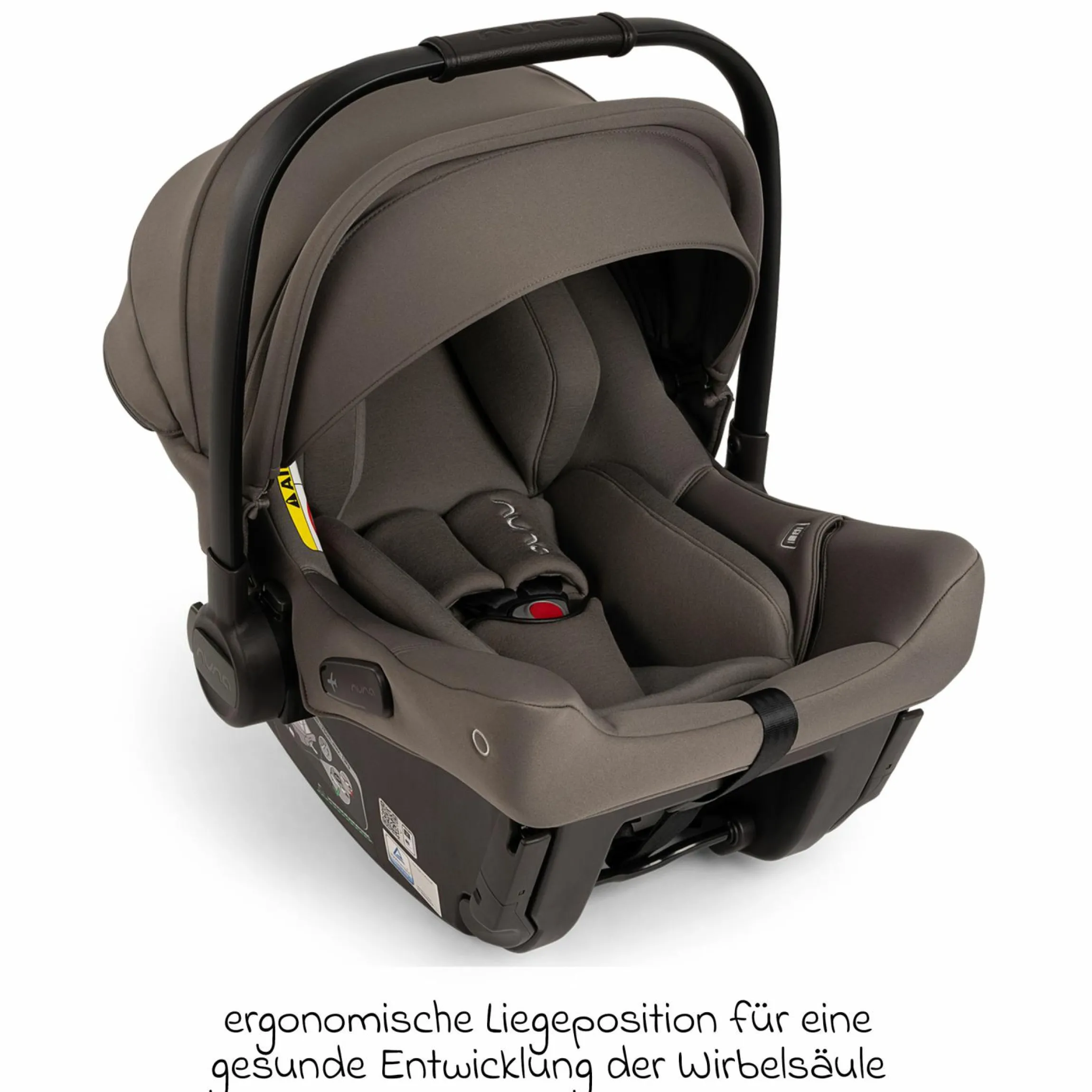 Babyschale PIPA urbn R 129 ab Geburt bis 13 kg (40 cm - 75 cm) mit Isofix inkl. Sitzverkleinerer & Sonnenverdeck nur 3,3 kg - Thunder - Kollektion 2025