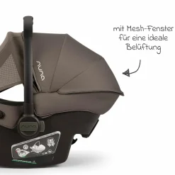 Babyschale PIPA urbn R 129 ab Geburt bis 13 kg (40 cm - 75 cm) mit Isofix inkl. Sitzverkleinerer & Sonnenverdeck nur 3,3 kg - Thunder - Kollektion 2025
