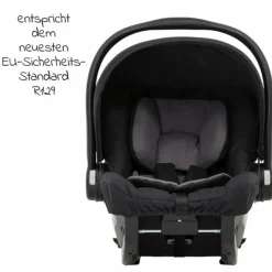 Babyschale SnugEssentials i-Size ab Geburt - 13 kg (40 cm - 75 cm) inkl. Sitzverkleinerer, Sonnenverdeck nur 3,66 kg leicht - Midnight Black - Kollektion 2025