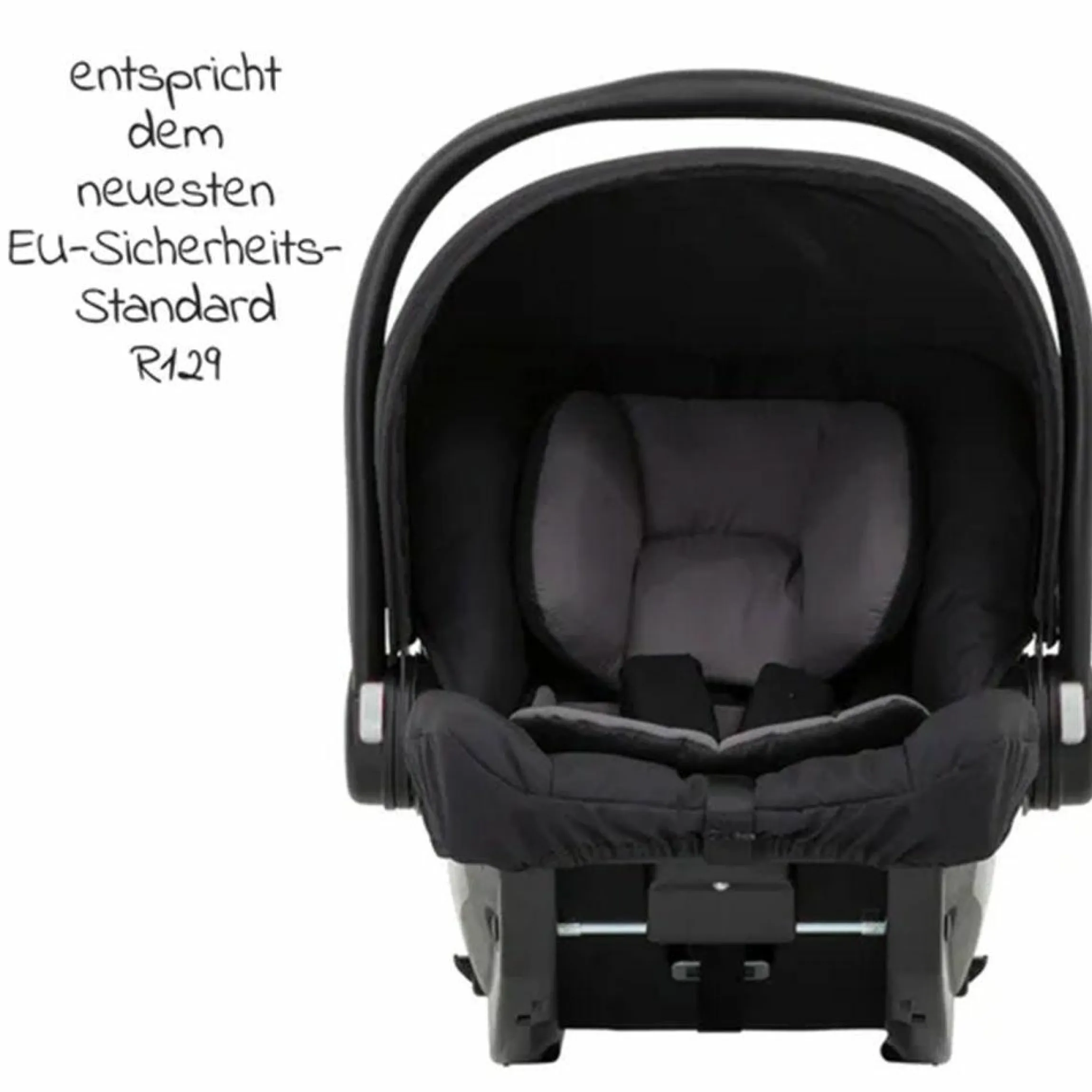 Babyschale SnugEssentials i-Size ab Geburt - 13 kg (40 cm - 75 cm) inkl. Sitzverkleinerer, Sonnenverdeck nur 3,66 kg leicht - Midnight Black - Kollektion 2025