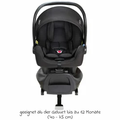 Babyschale SnugLite & SnugTurn i-Size R129 Basisstation ab Geburt bis 13 kg ( 40 cm - 75 cm) inkl. Sitzverleinerer & Sonnenverdeck - Midnight - Kollektion 2025