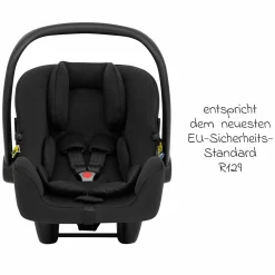 Babyschale SnugLite & SnugTurn i-Size R129 Basisstation ab Geburt bis 13 kg ( 40 cm - 75 cm) inkl. Sitzverleinerer & Sonnenverdeck - Midnight - Kollektion 2025