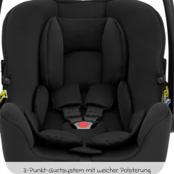 Babyschale SnugLite & SnugTurn i-Size R129 Basisstation ab Geburt bis 13 kg ( 40 cm - 75 cm) inkl. Sitzverleinerer & Sonnenverdeck - Midnight - Kollektion 2025