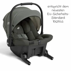 Babyschale Sprint R129 ab Geburt - 13 kg (40 cm -75 cm) inkl. Sitzverkleinerer, Sonnenverdeck & Isofix-Konnektoren - Signature - Evergreen