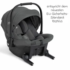 Babyschale Sprint R129 ab Geburt - 13 kg (40 cm -75 cm) inkl. Sitzverkleinerer, Sonnenverdeck & Isofix-Konnektoren - Signature - Ebony