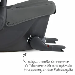 Babyschale Sprint R129 ab Geburt - 13 kg (40 cm -75 cm) inkl. Sitzverkleinerer, Sonnenverdeck & Isofix-Konnektoren - Signature - Ebony