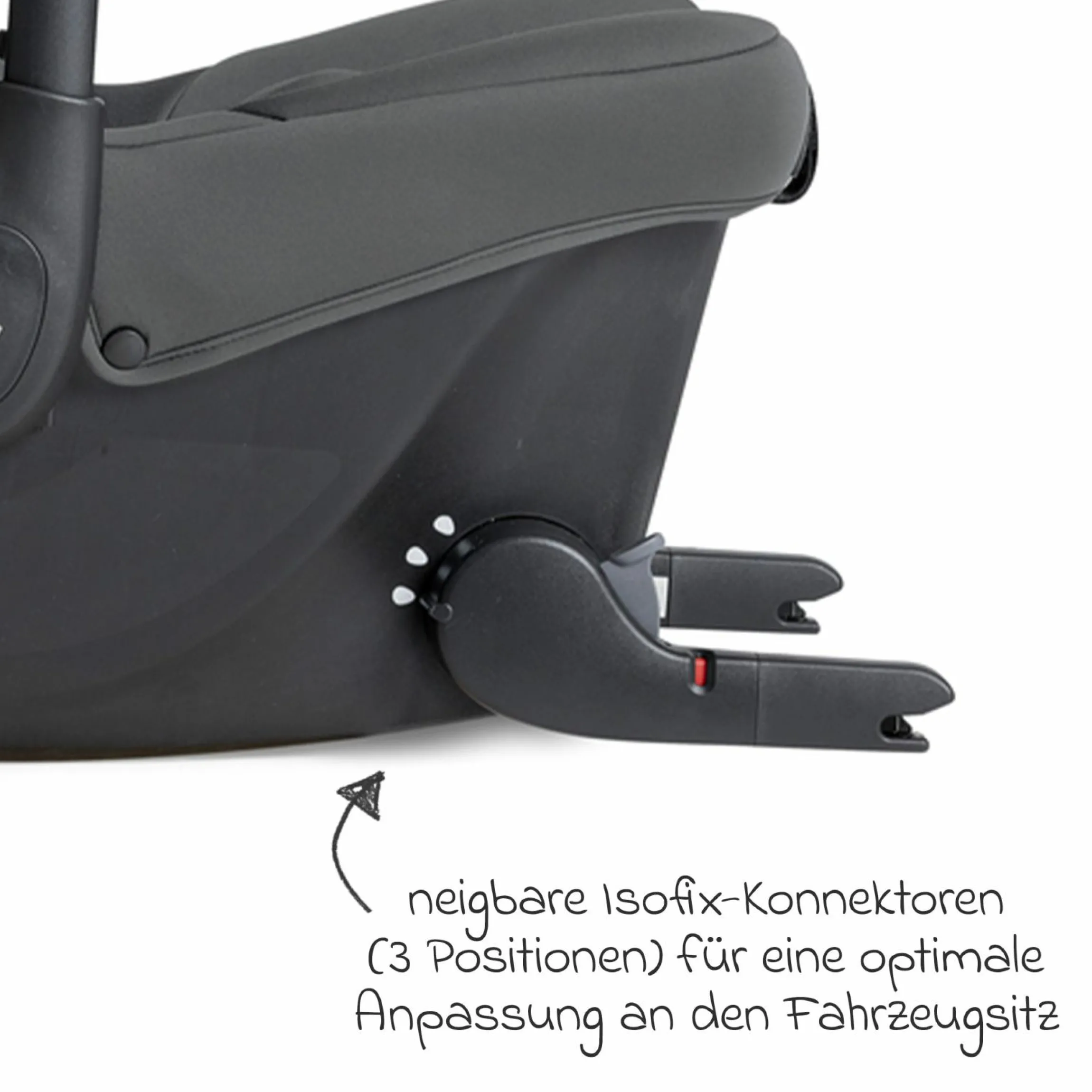 Babyschale Sprint R129 ab Geburt - 13 kg (40 cm -75 cm) inkl. Sitzverkleinerer, Sonnenverdeck & Isofix-Konnektoren - Signature - Ebony