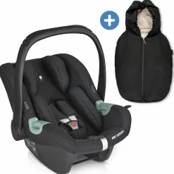 Babyschale Tulip (Autositz Gruppe 0+ / i-Size) inkl. Neugeborenenfußsack - Black