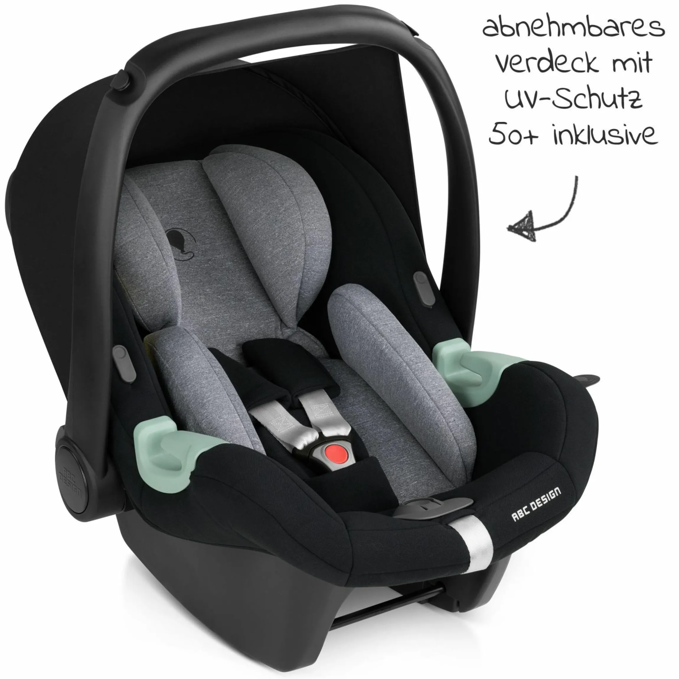 Babyschale Tulip inkl. Isofix Base Root ab Geburt bis 13 kg (45 cm - 85 cm) - Graphite